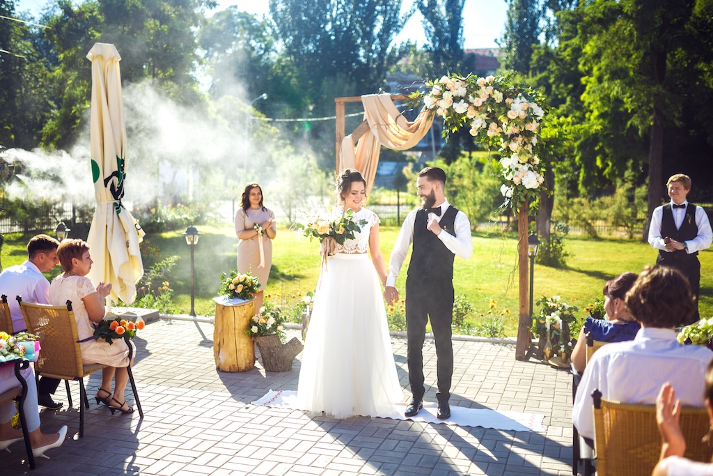 people attending a wedding